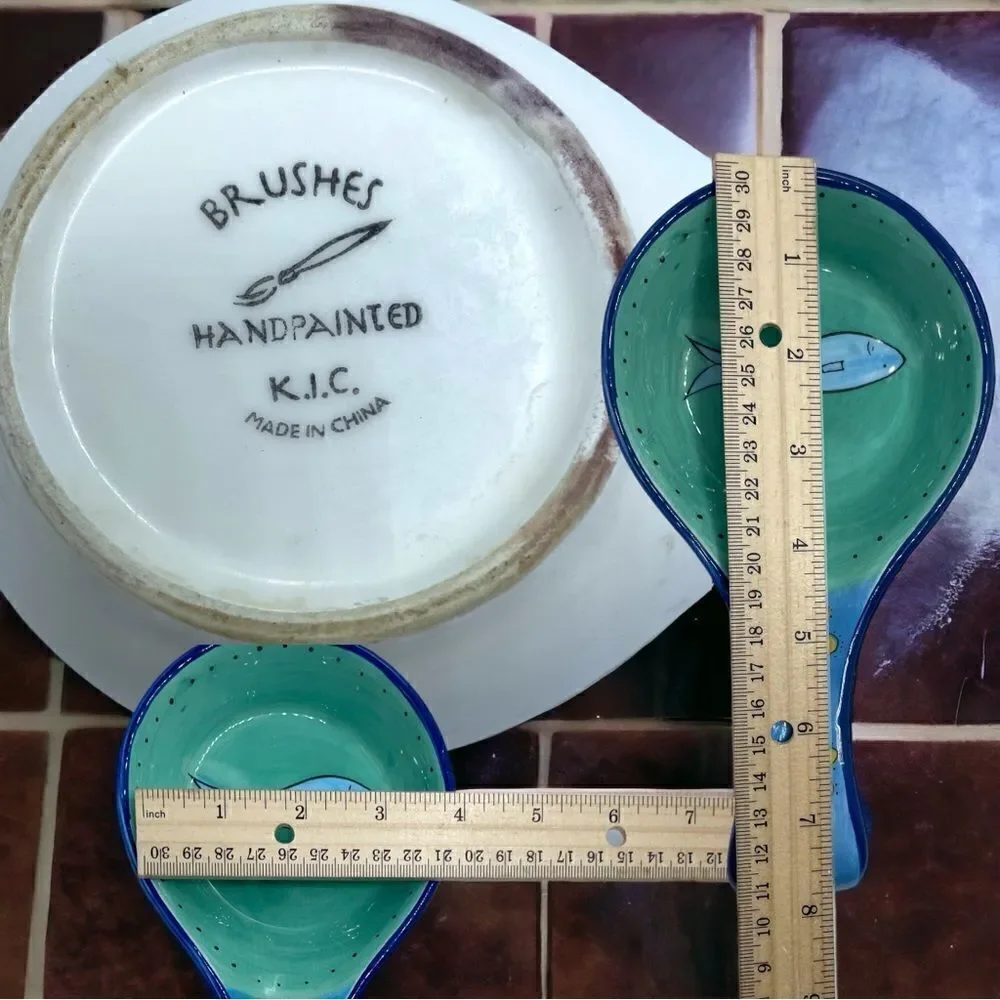 Brushes l Hand-painted l Spoon Holder l Kitchen Accessory l Outdoor BBQ l EUC